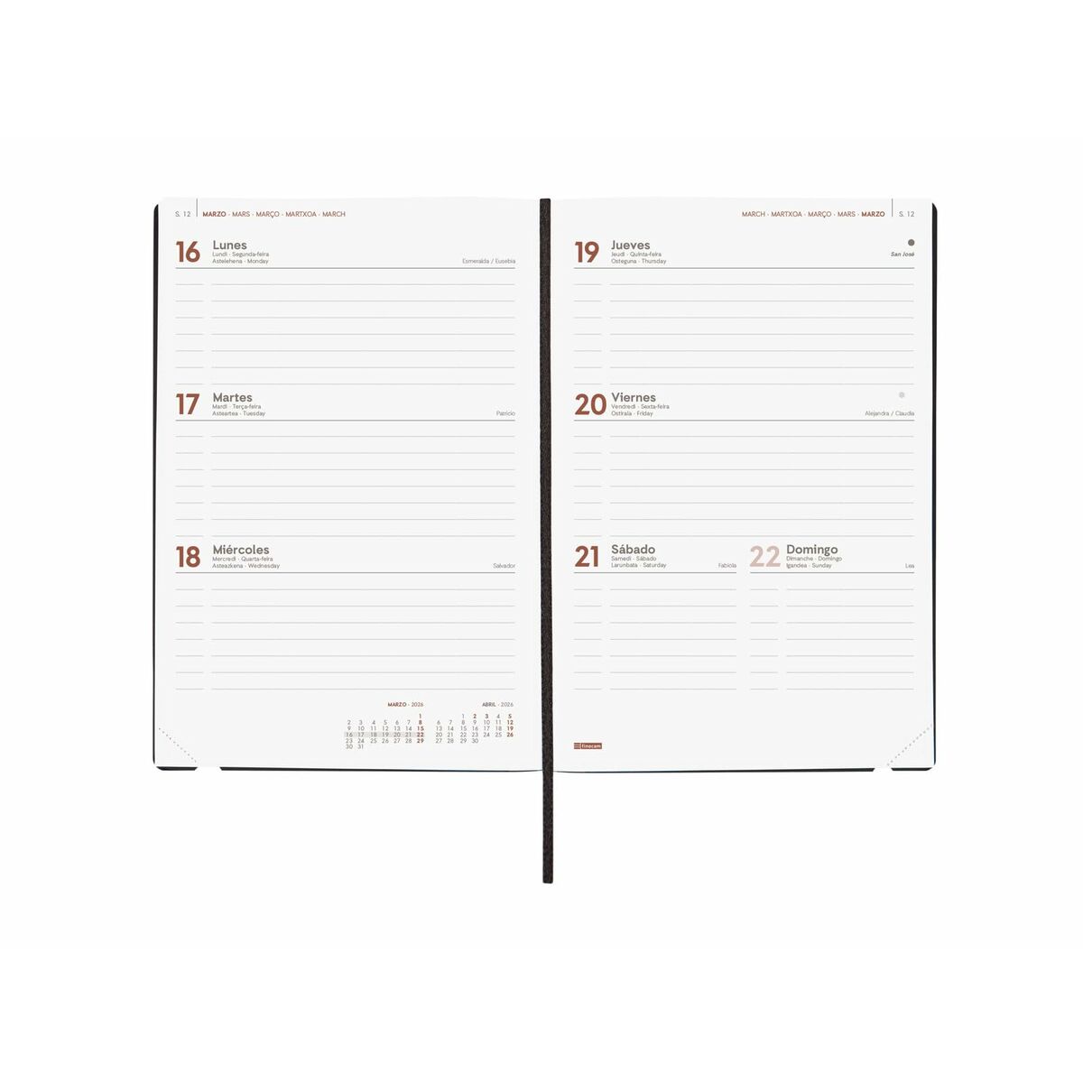 Agenda Finocam Verde A5 14 x 20,4 cm