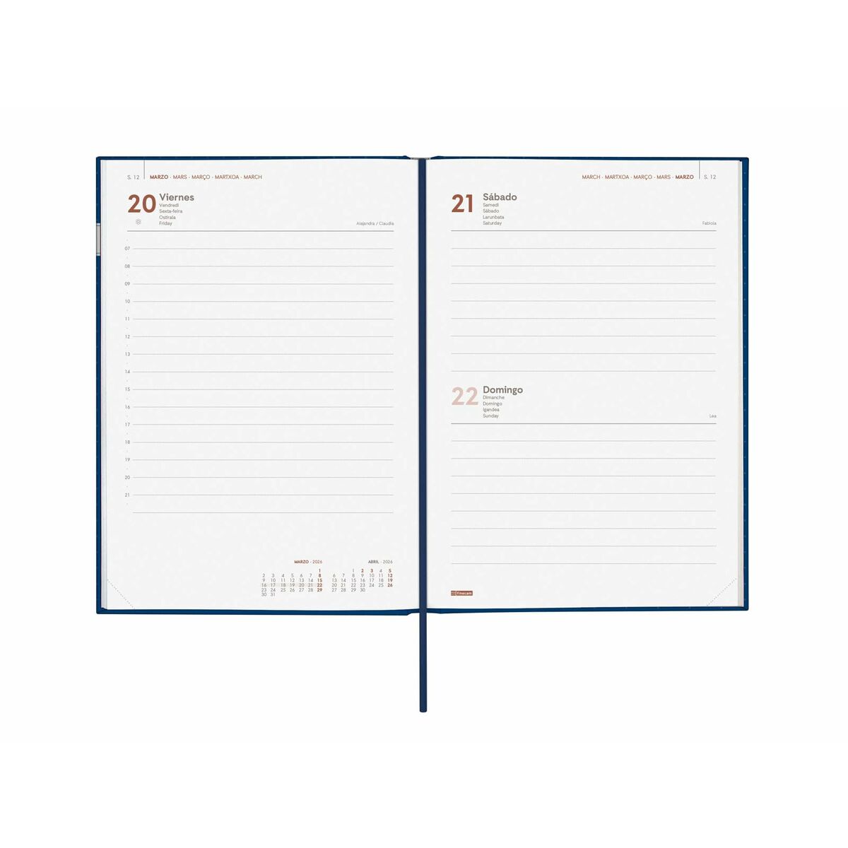 Agenda Finocam Azul A5 14 x 20,4 cm