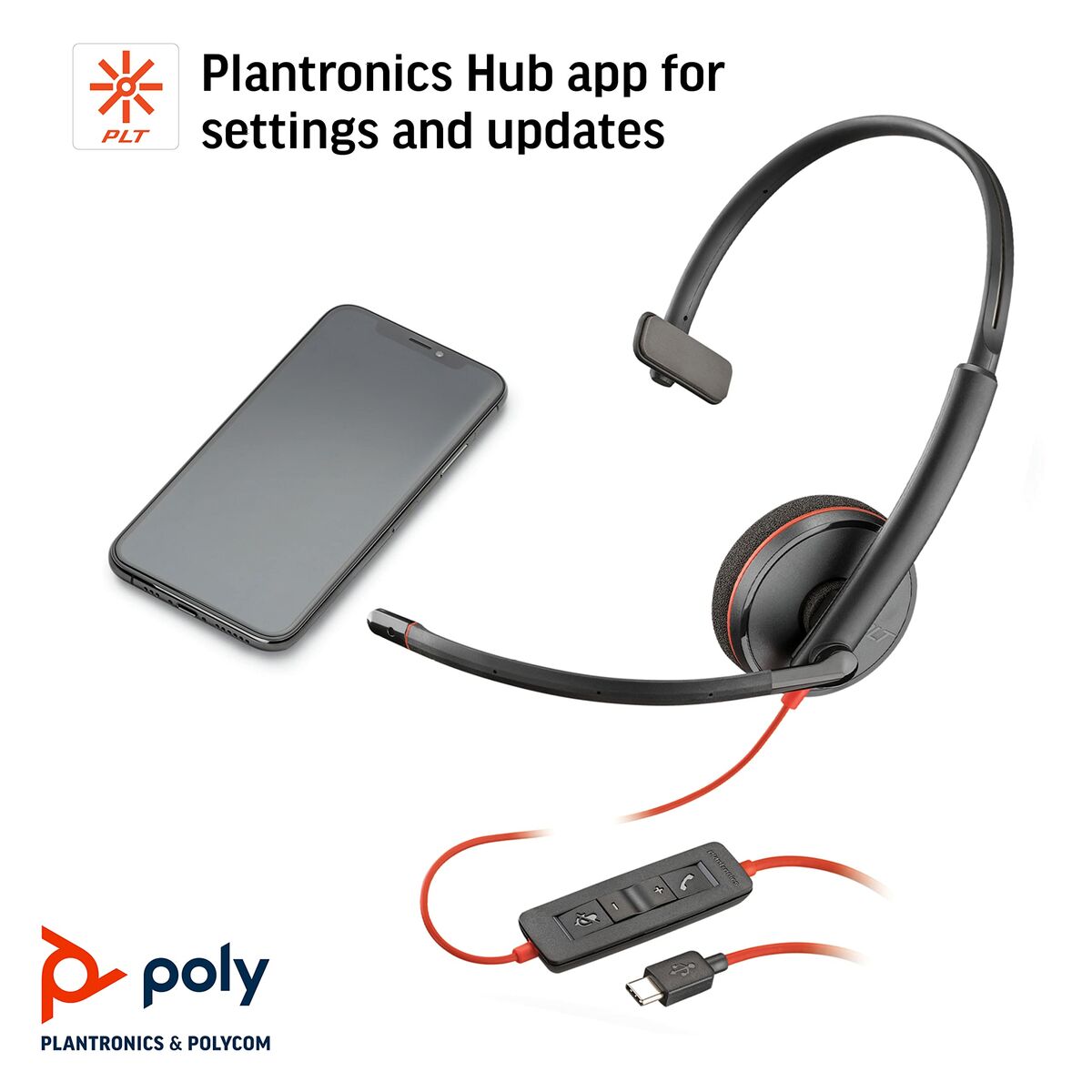 Auriculares con Micrófono Poly 209748-201 Negro