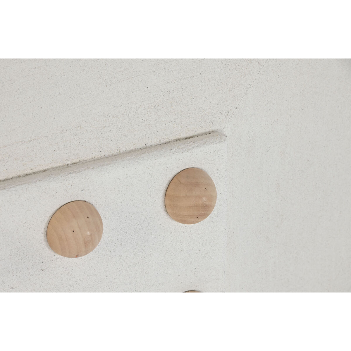 Decoración de Pared Home ESPRIT Blanco Natural Scandi Bolitas 80 x 6 x 80 cm