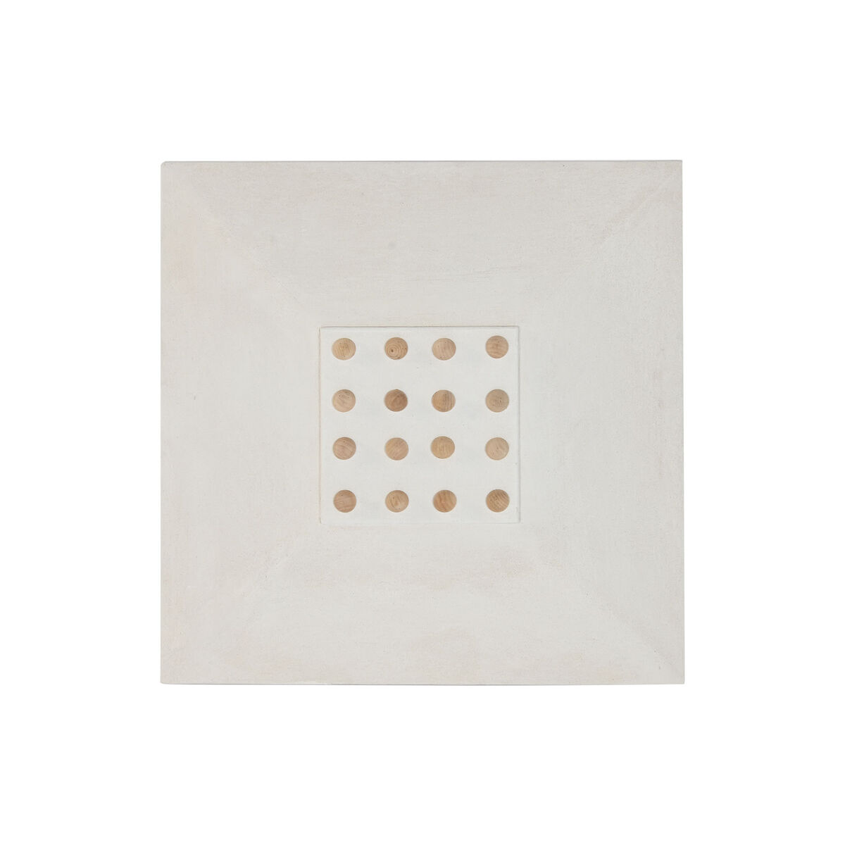 Decoración de Pared Home ESPRIT Blanco Natural Scandi Bolitas 80 x 6 x 80 cm