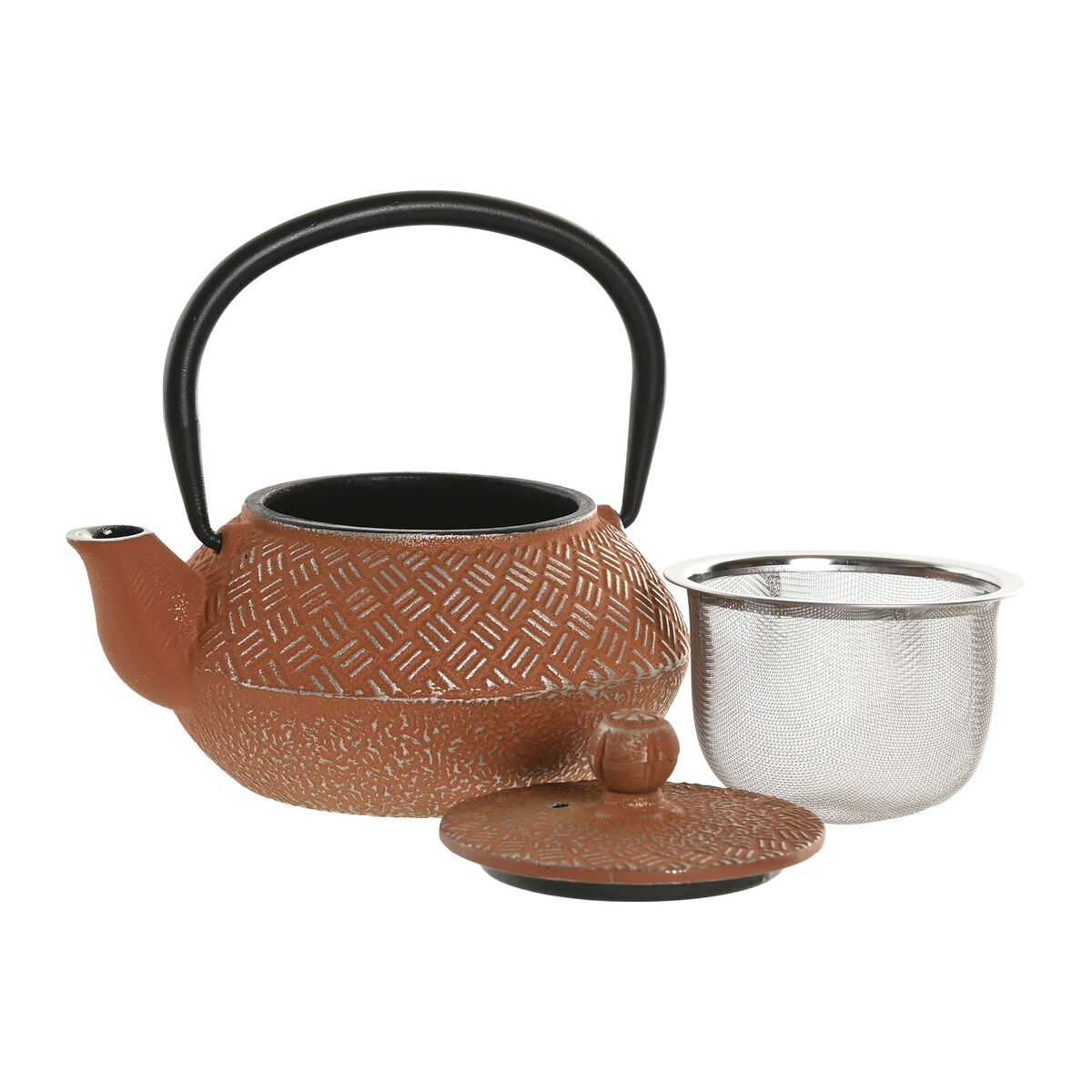 Tetera Home ESPRIT Amarillo Azul Naranja Acero Inoxidable Hierro 300 ml (3 Unidades)