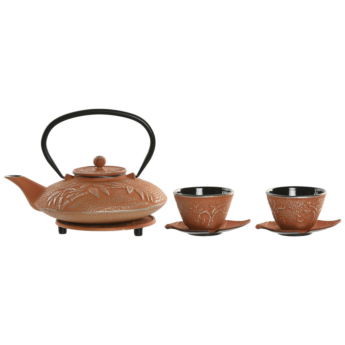 Tetera Home ESPRIT Naranja Acero Inoxidable Hierro 800 ml