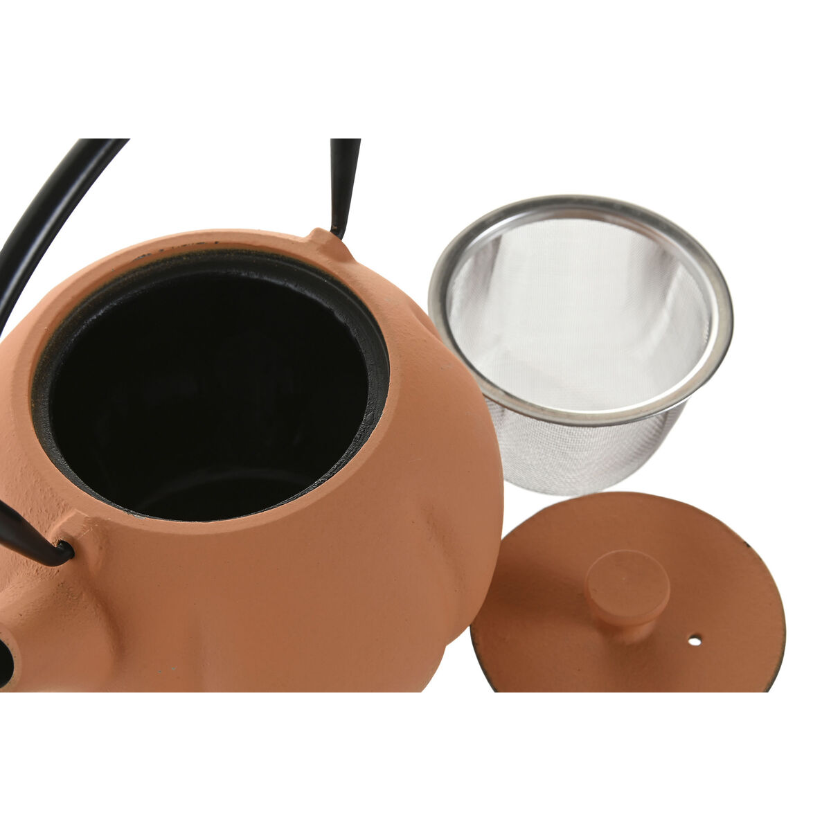 Tetera Home ESPRIT Verde Naranja Acero Inoxidable Hierro 1 L (2 Unidades)