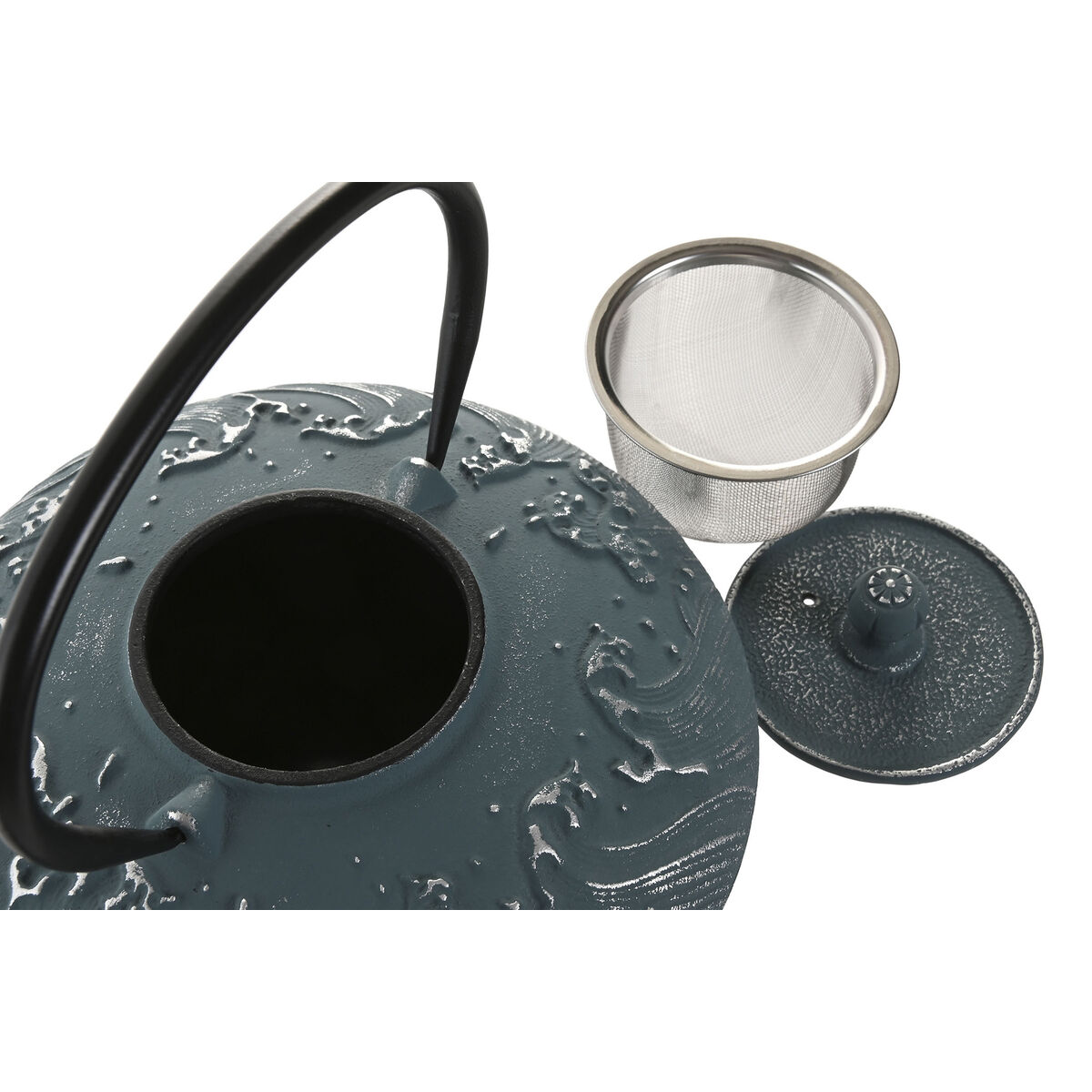 Tetera Home ESPRIT Azul Blanco Acero Inoxidable Hierro 800 ml (2 Unidades)