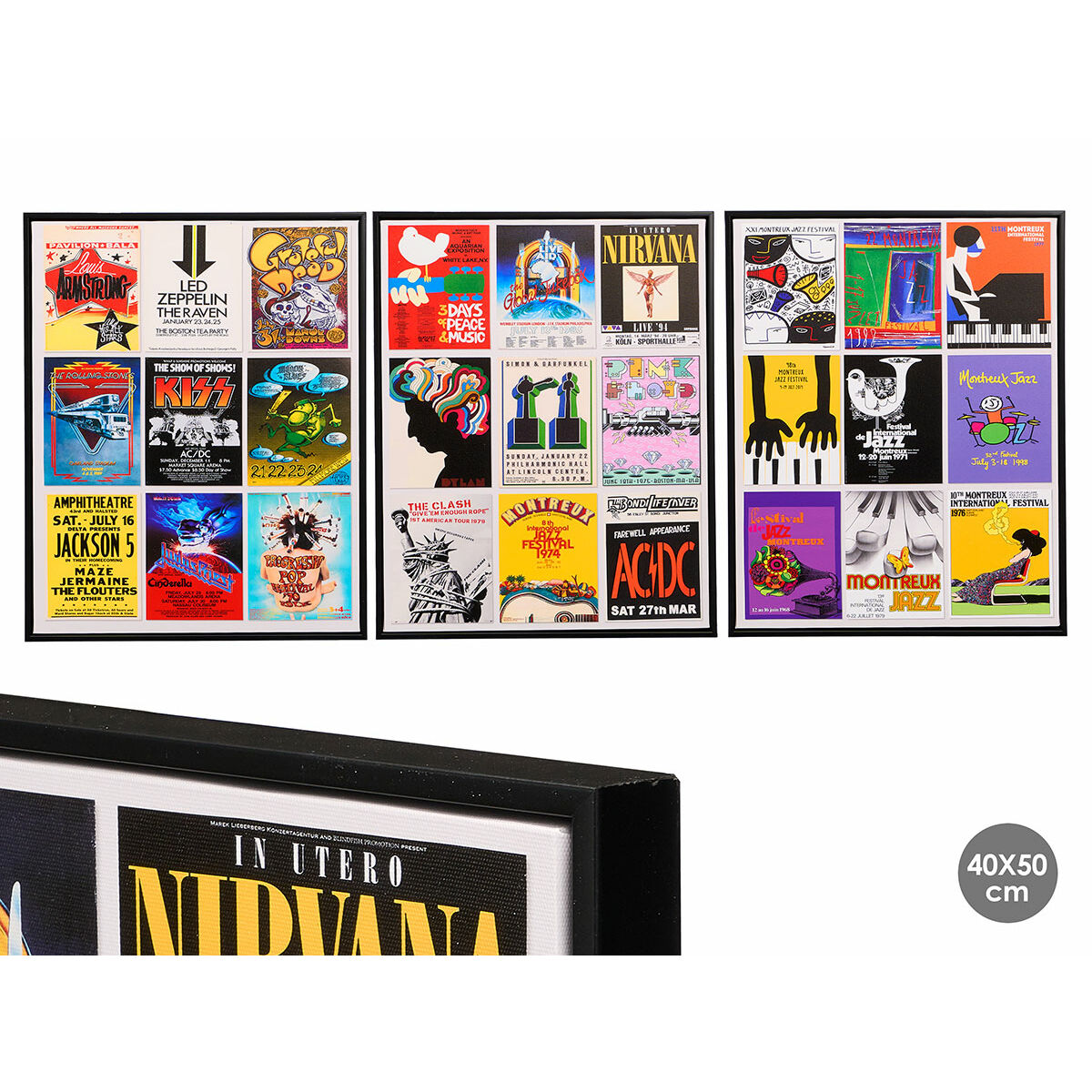 Lienzo Gift Decor Música 40 x 2 x 50 cm (6 Unidades)