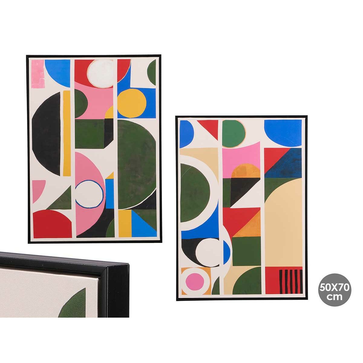 Lienzo Gift Decor Abstracto 50 x 3 x 70 cm (4 Unidades)