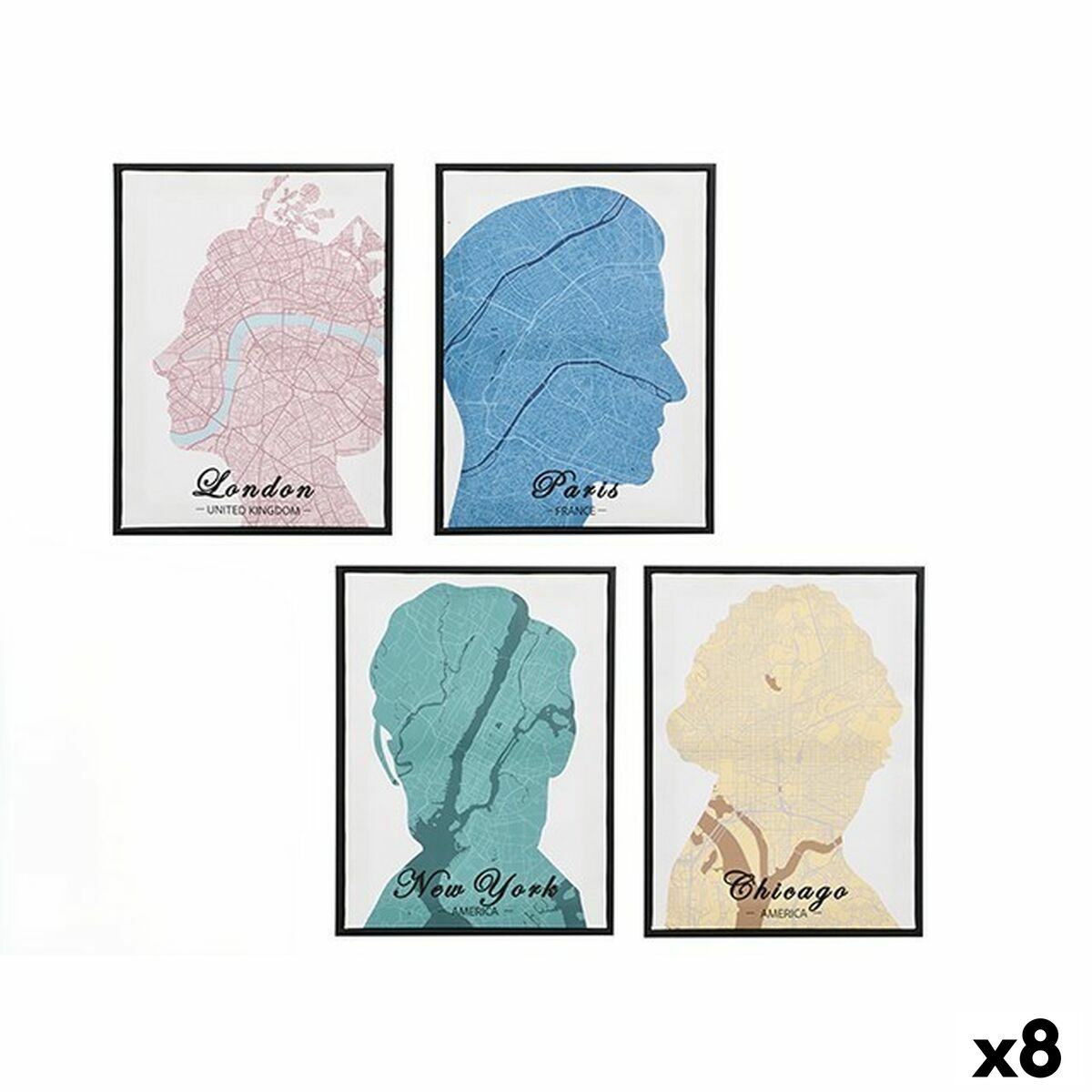 Lienzo Gift Decor Royalty 30 x 3 x 40 cm (8 Unidades)