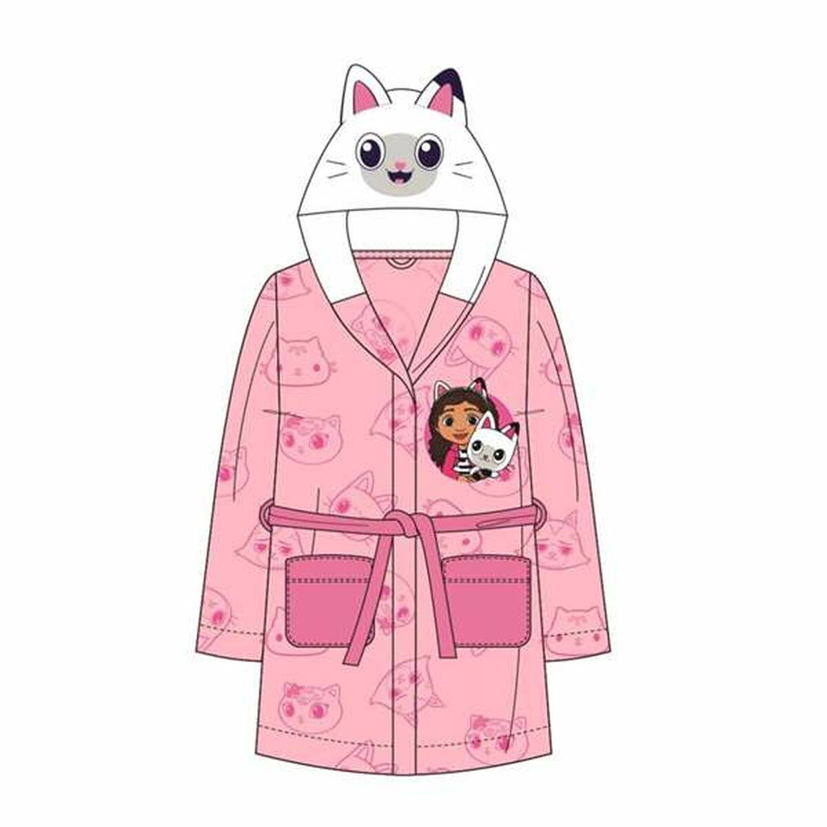 Batín Infantil Gabby's Dollhouse Rosa