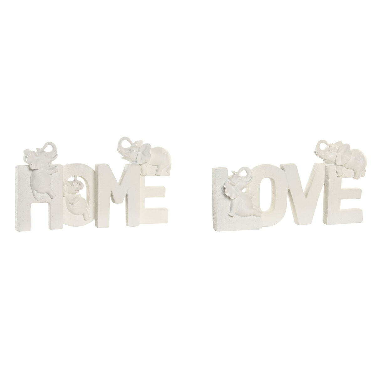 Figura Decorativa Home ESPRIT Blanco Oriental 25 X 5 X 13 CM (2 Unidades)