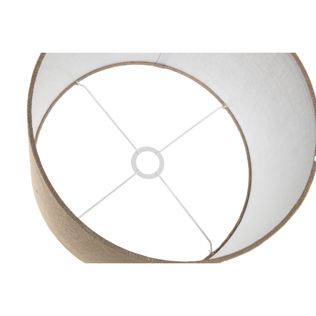 Pantalla de Lámpara Home ESPRIT Marrón claro Yute Metal 40 x 40 x 28 cm (2 Unidades)