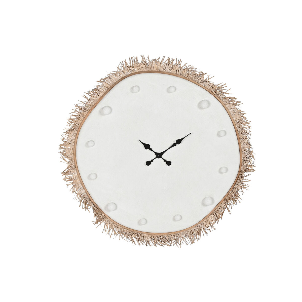 Reloj de Pared Home ESPRIT Blanco Fibra Madera MDF Scandi 85 X 7 X 85 CM
