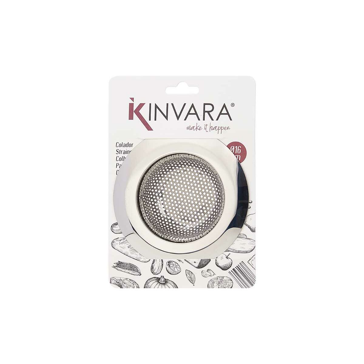 Filtro Fregadero Kinvara Plateado Acero Inoxidable Ø 16 cm (12 Unidades)