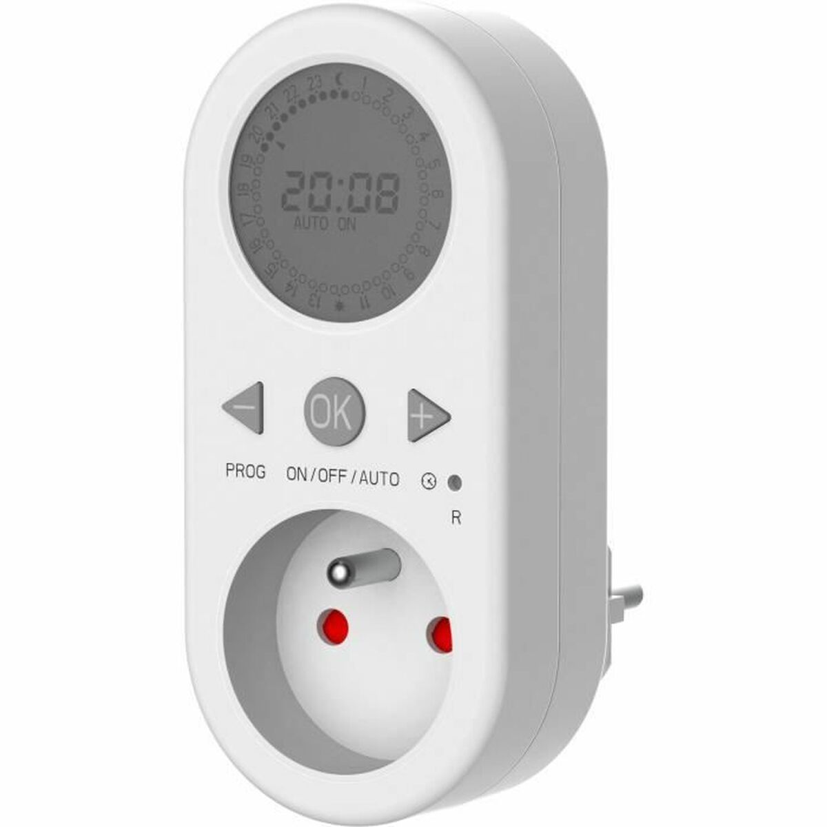 Temporizador GAO Pantalla Temporizador digital Fácil control con botones Indicador LED de funcionamiento 8 programas 24 horas 18