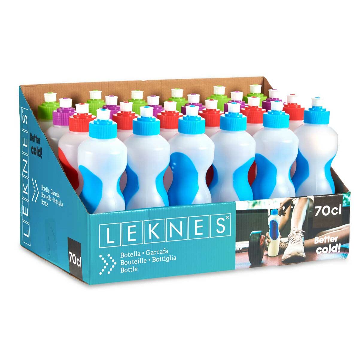 Botella de Agua Leknes Polietileno 700 ml (24 Unidades)