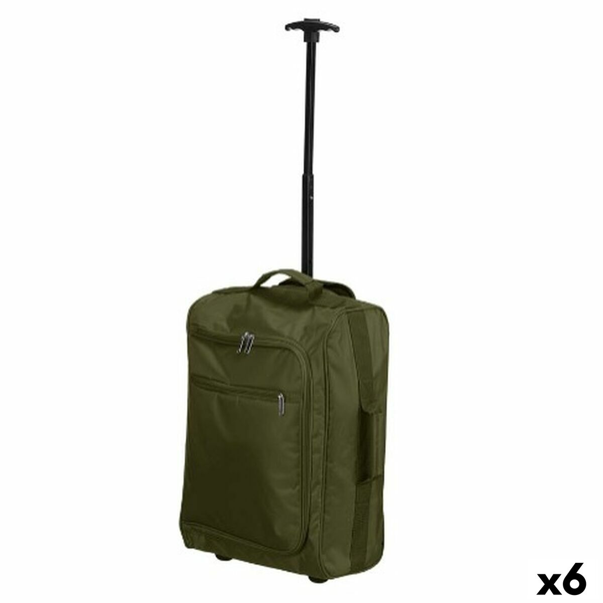 Mochila Trolley Negro Verde Poliéster Metal Plástico 31,5 l 35 x 18 x 51 cm (6 Unidades)