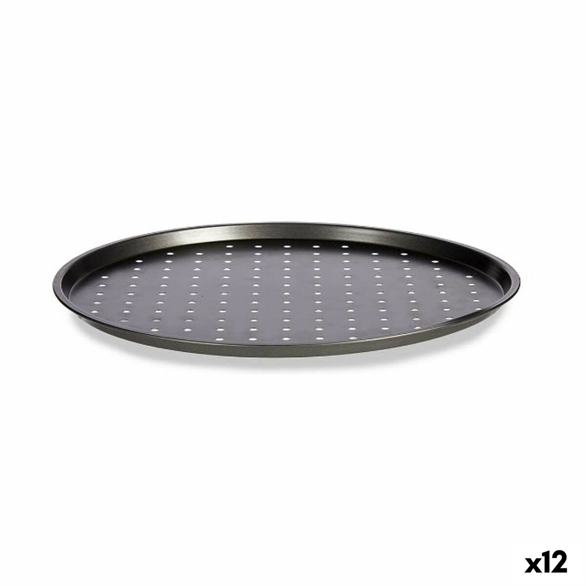 Molde para Pizza Kinvara Gris Acero al carbono 33 x 1 x 33 cm (12 Unidades)