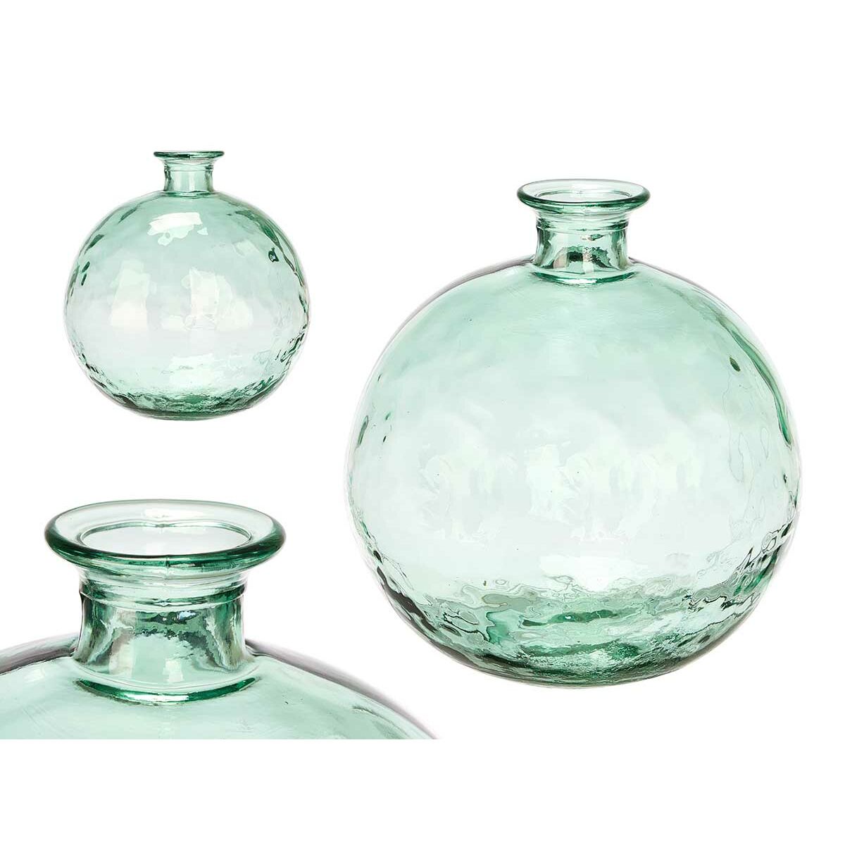Figura Decorativa Gift Decor Transparente Bola Botella 7 L 25 x 27 x 25 cm (2 Unidades)