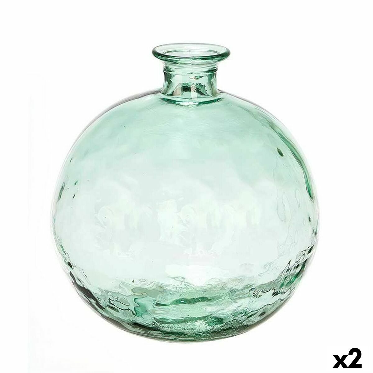 Figura Decorativa Gift Decor Transparente Bola Botella 7 L 25 x 27 x 25 cm (2 Unidades)