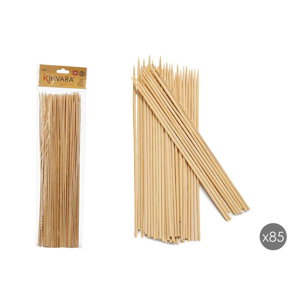 Palillos de Bambú Kinvara Natural 30 cm 85 Piezas (12 Unidades)