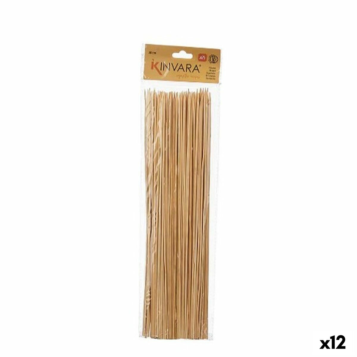 Palillos de Bambú Kinvara Natural 30 cm 85 Piezas (12 Unidades)