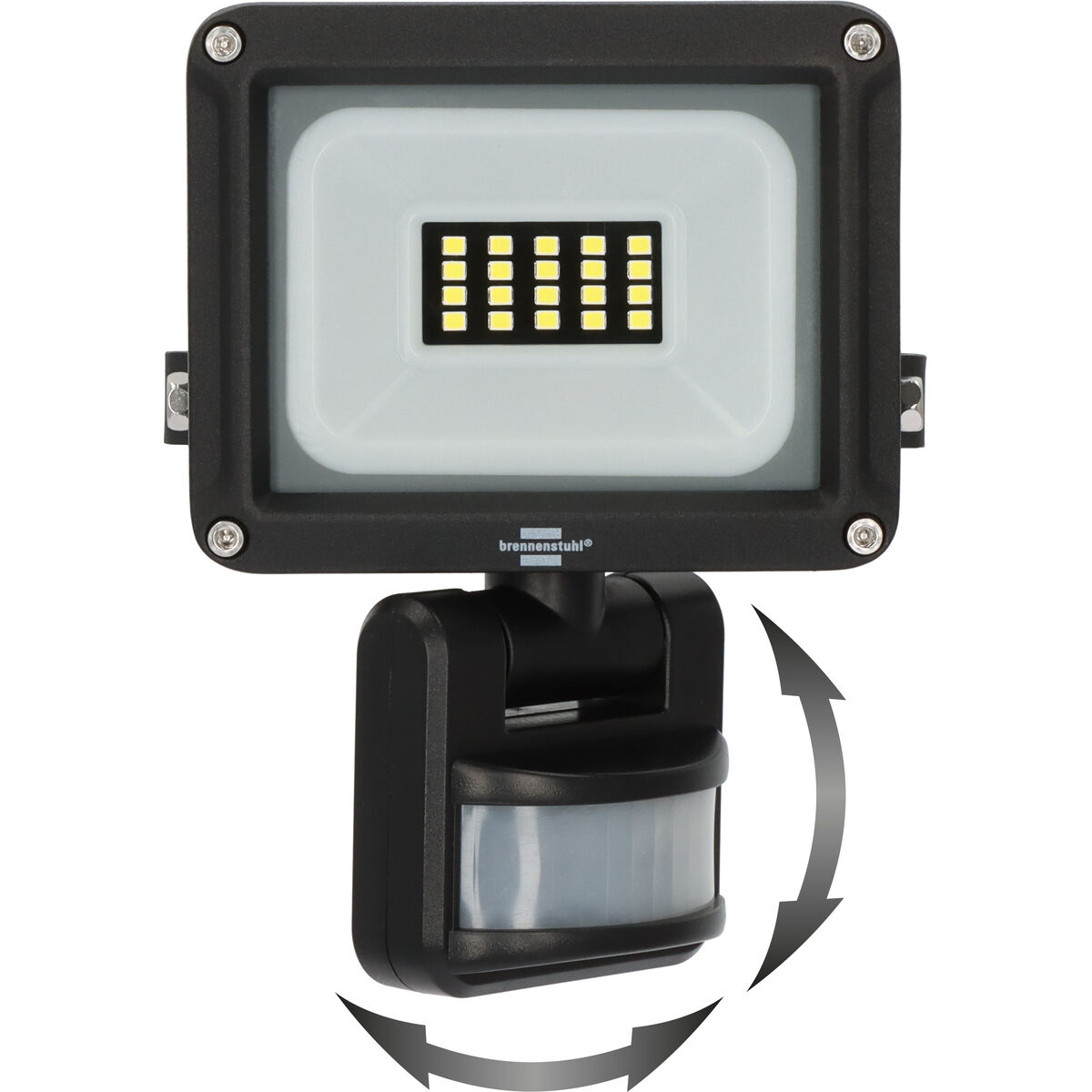 Foco LED Brennenstuhl JARO D 10 W 1150 Lm Negro Detector de Movimiento (6500 K)