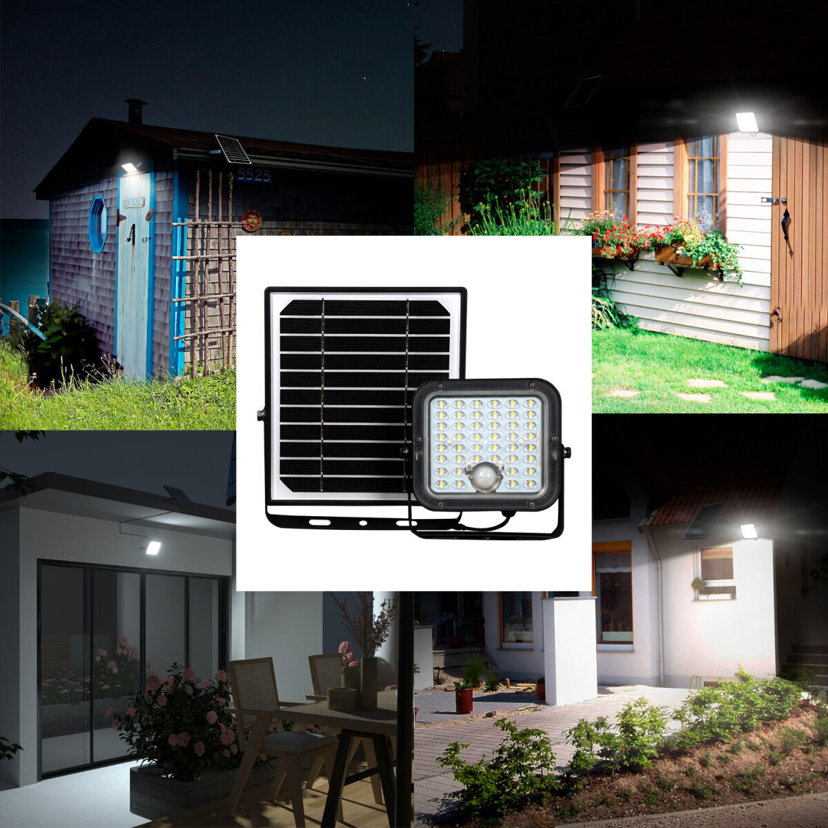 Foco Solar Velamp CUBE 10 W 4000 K 1500 lm Blanco