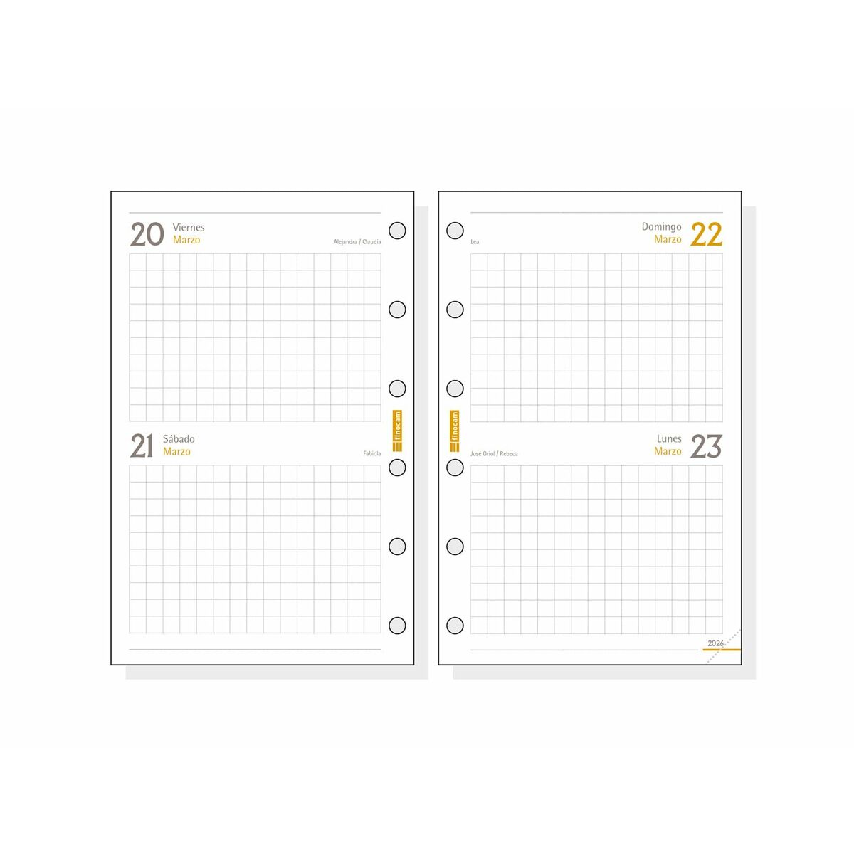 Recambio para Agenda Finocam C297 2026 7,3 x 11,4 cm