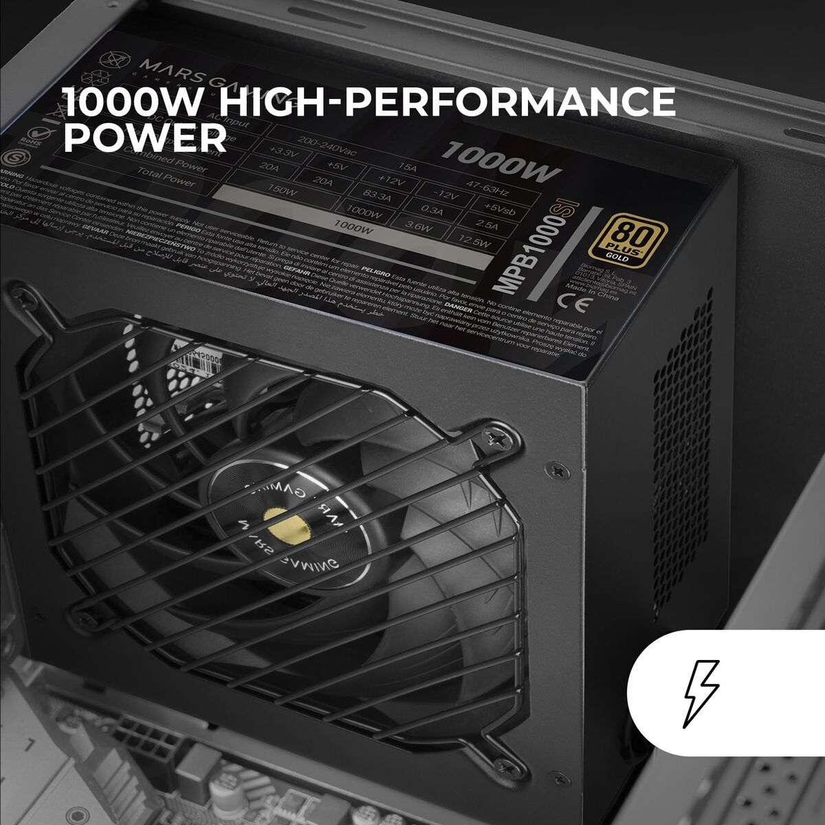 Fuente de Alimentación Mars Gaming MPB1000SI ATX 1000 W 80 Plus Gold