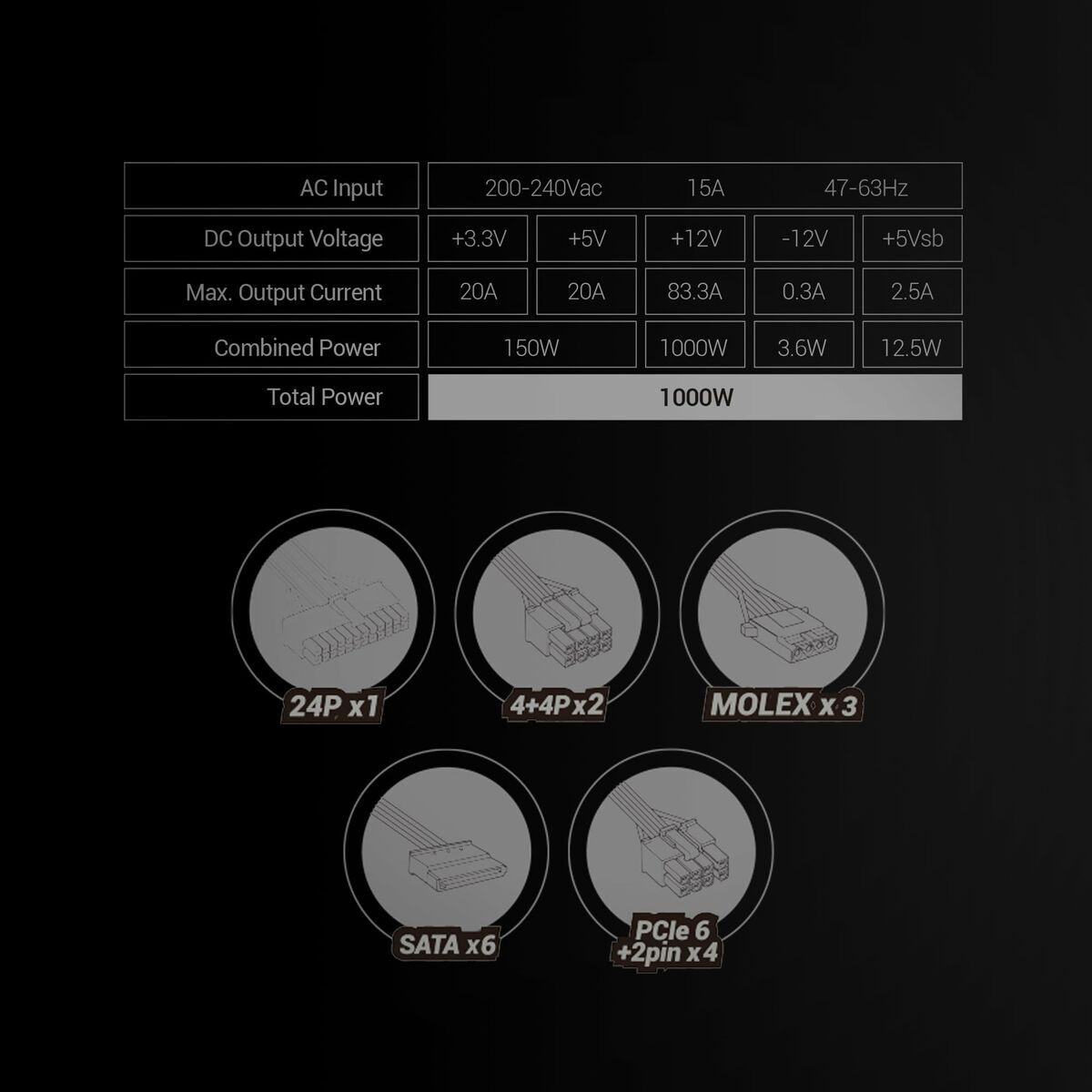 Fuente de Alimentación Mars Gaming MPB1000SI ATX 1000 W 80 Plus Gold