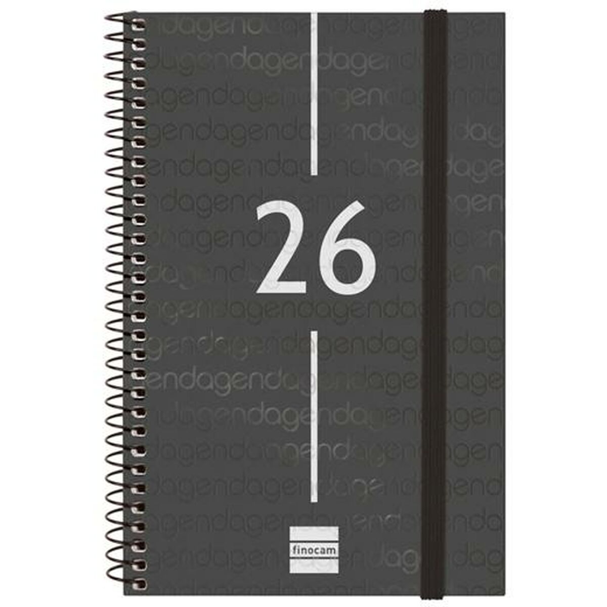 Agenda Finocam YEAR Negro 11,7 x 18,1 cm 2026