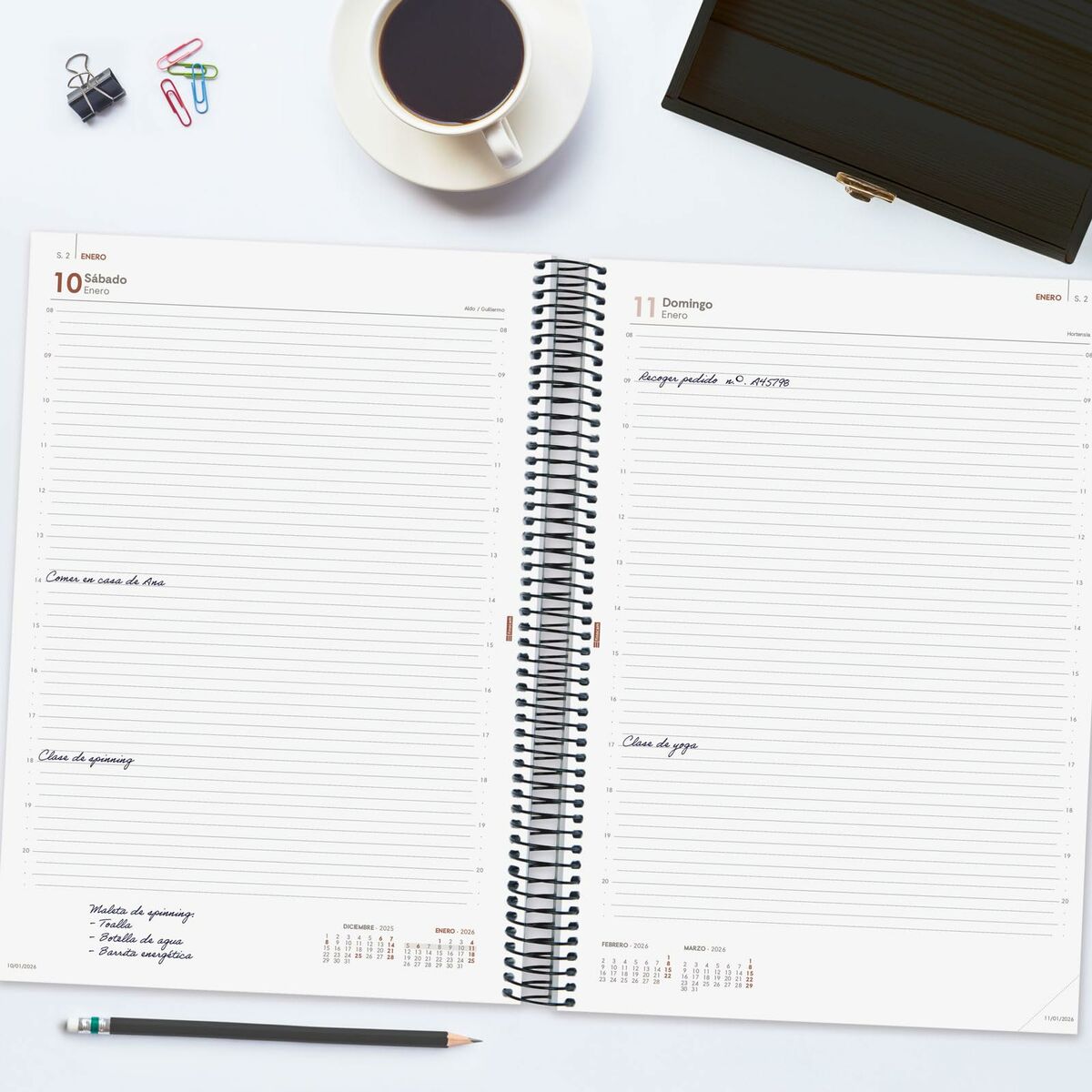 Agenda Finocam YEAR Negro A4 21 x 29,7 cm 2026