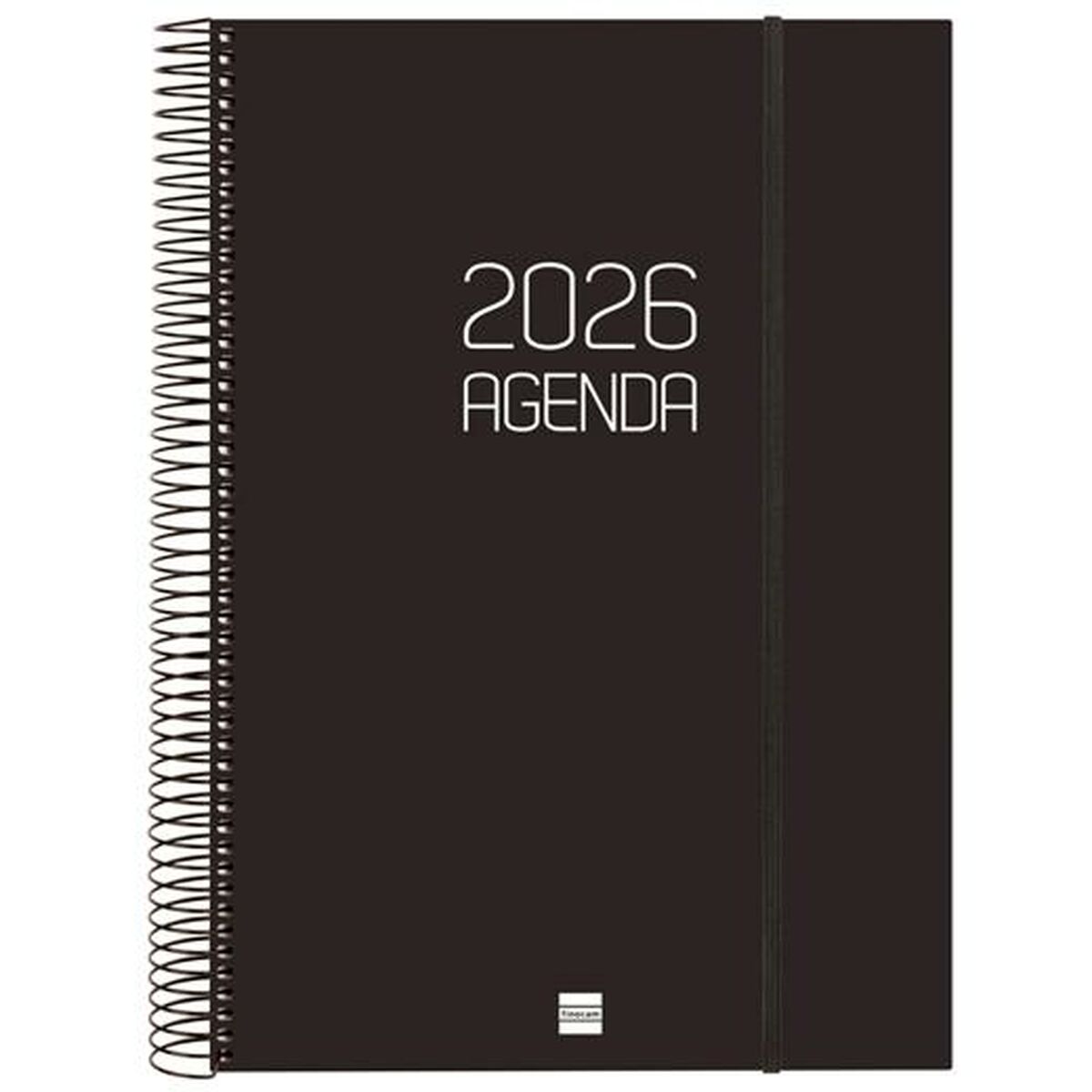 Agenda Finocam OPAQUE Negro A4 21 x 29,7 cm 2026