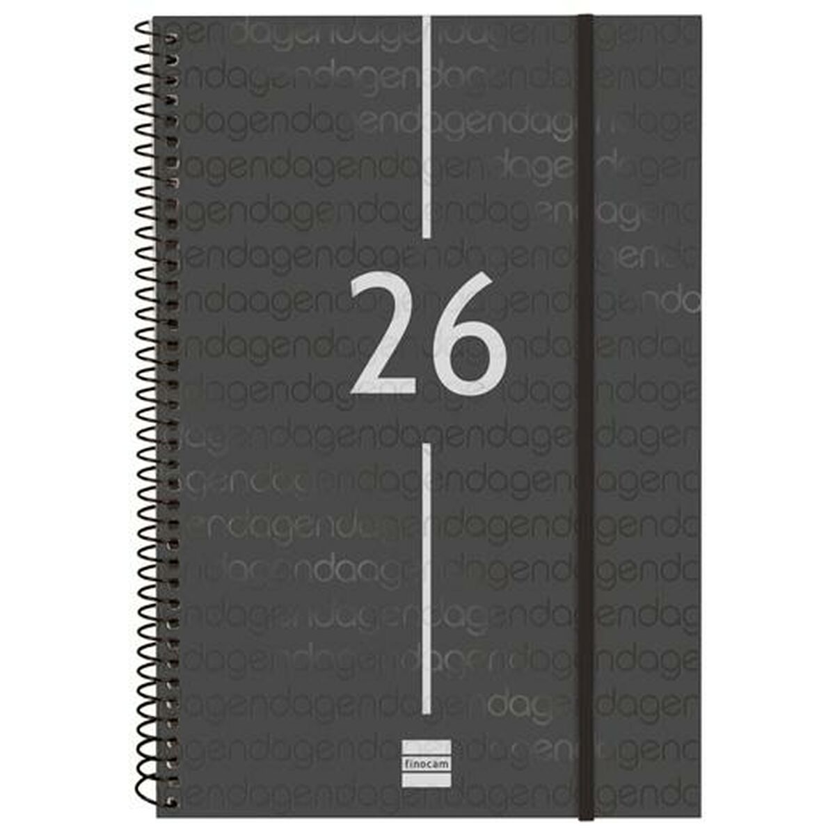 Agenda Finocam YEAR Negro 16,5 x 24,2 cm 2026