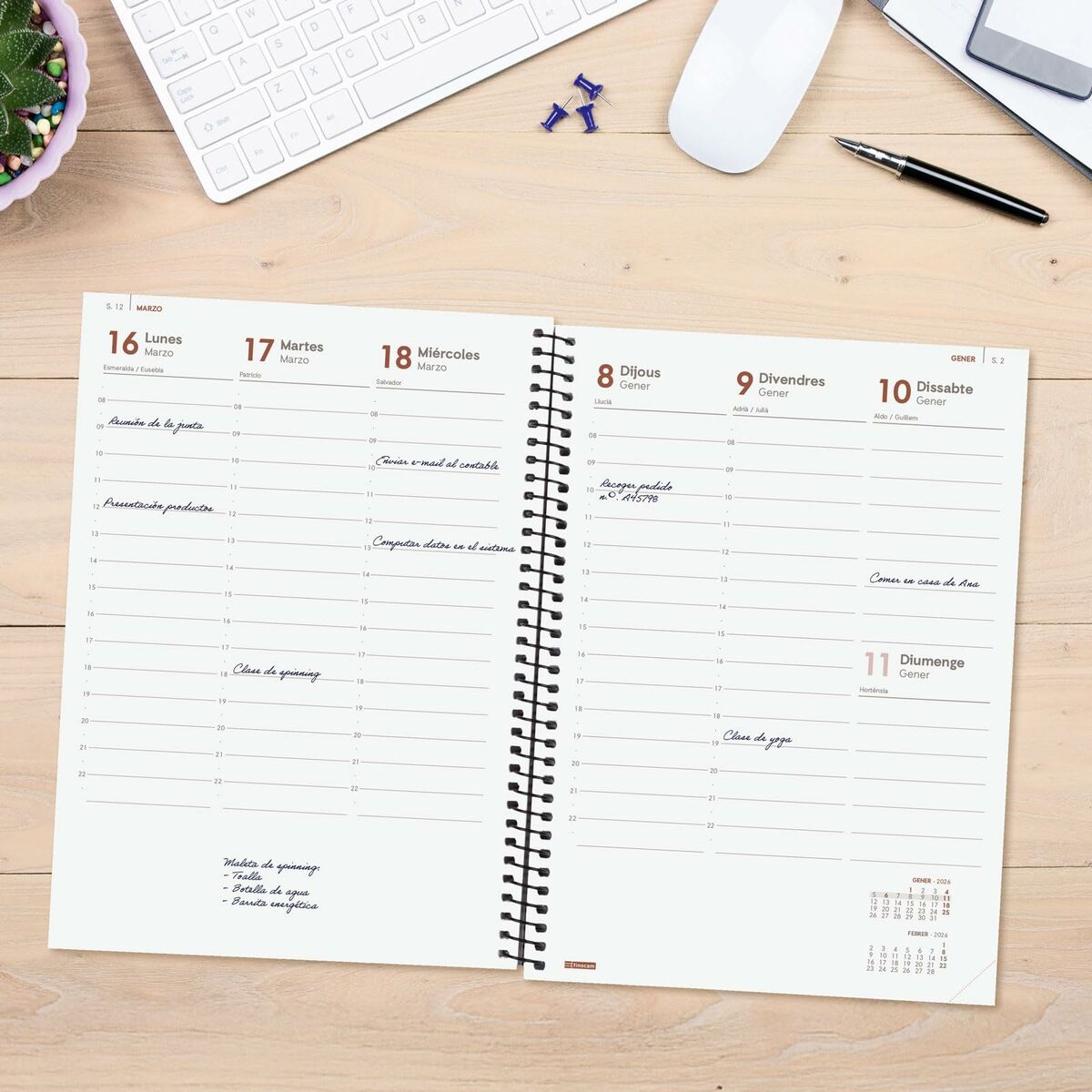 Agenda Finocam A5 15,5 x 21,2 cm 2026 Personalizable