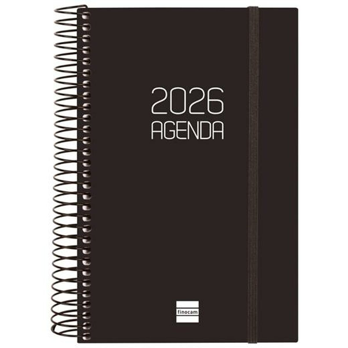 Agenda Finocam OPAQUE Negro 11,7 x 18,1 cm 2026