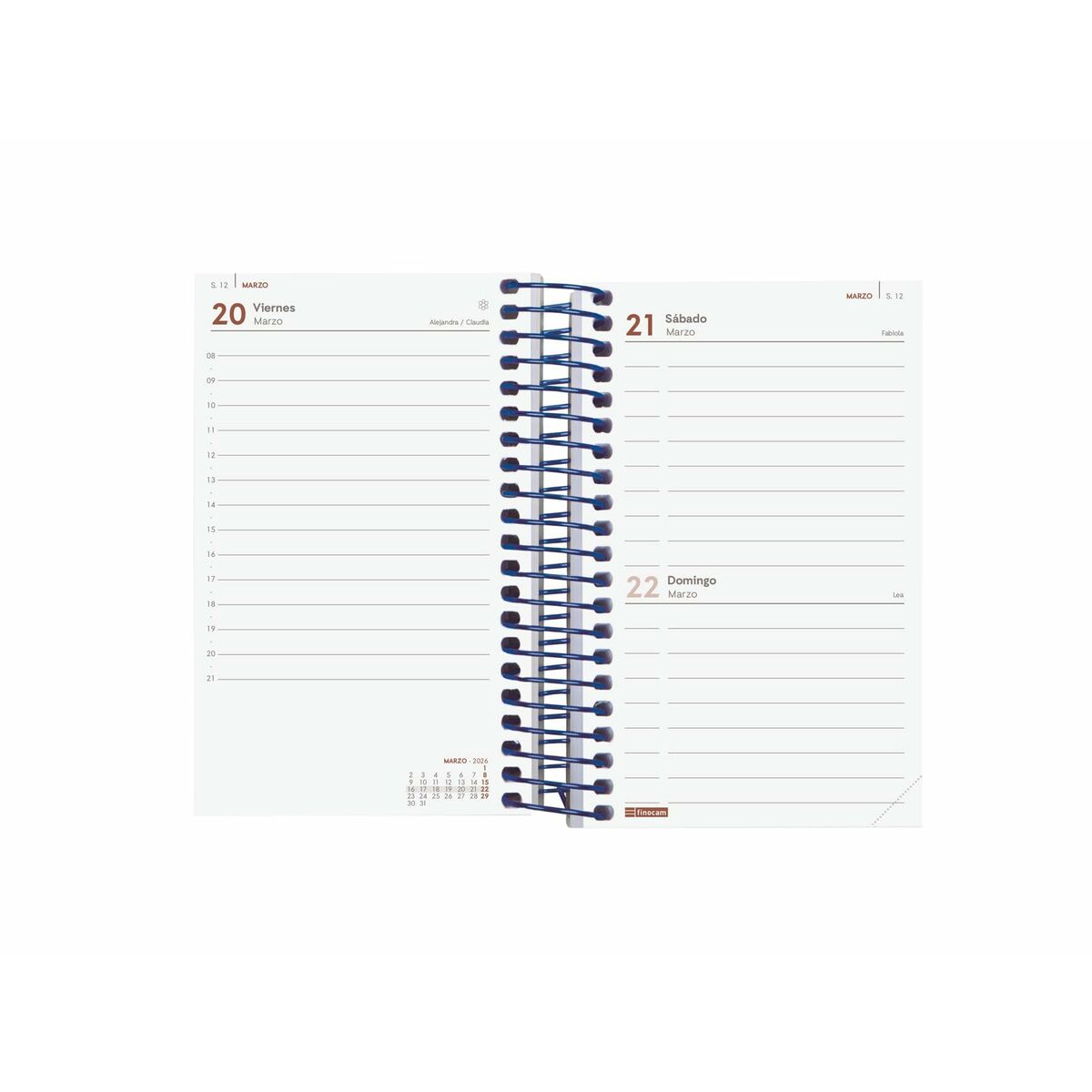 Agenda Finocam YEAR Azul Mini 7,9 x 12,7 cm 2026