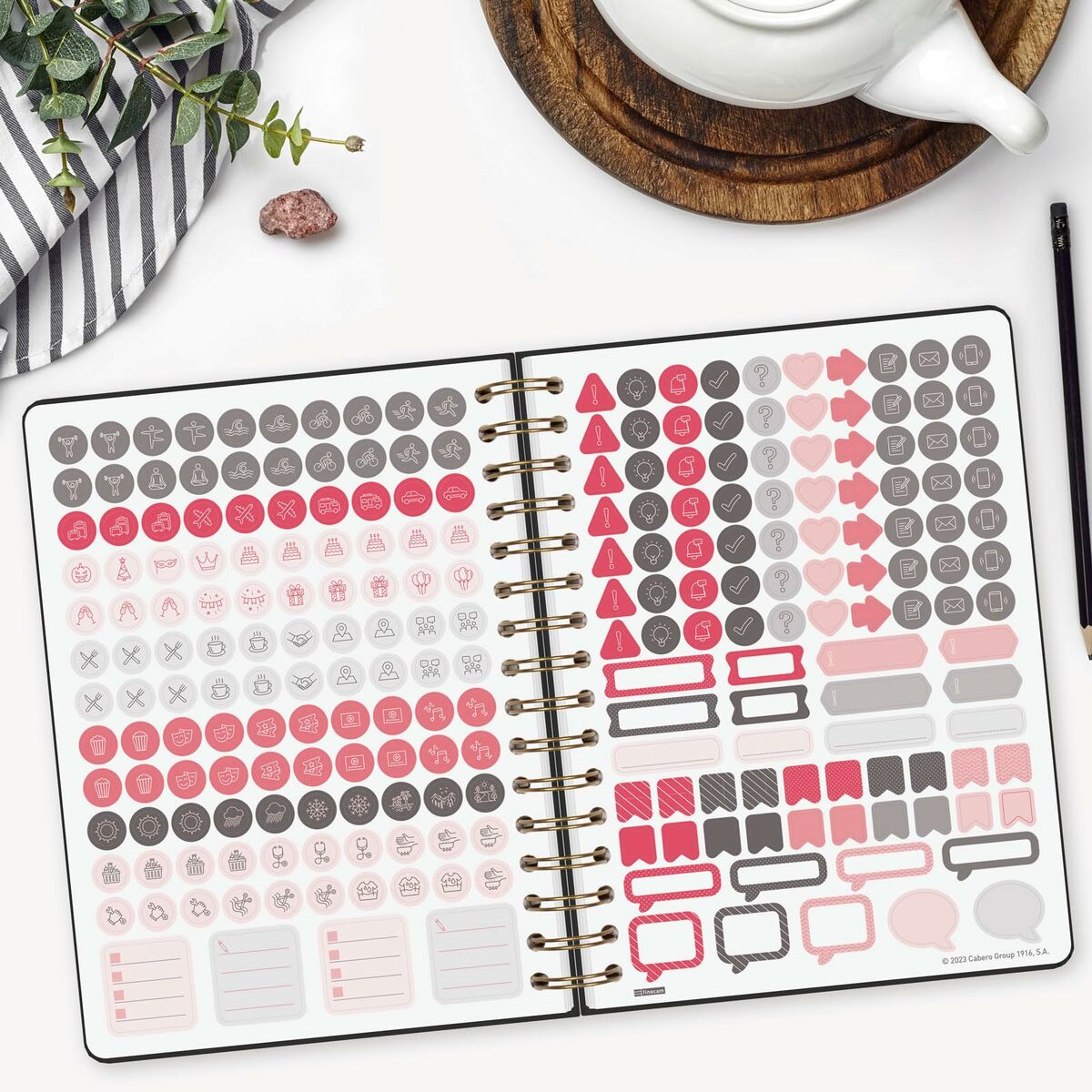 Agenda Finocam Alma Negro A5 15,5 x 21,2 cm 2026