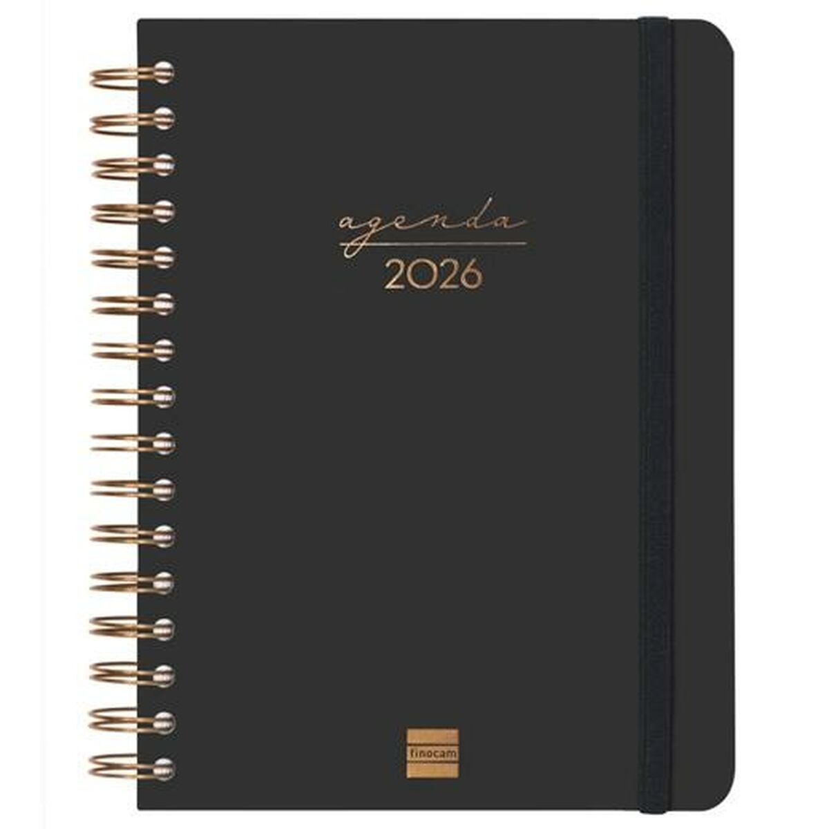 Agenda Finocam Alma Negro A5 15,5 x 21,2 cm 2026
