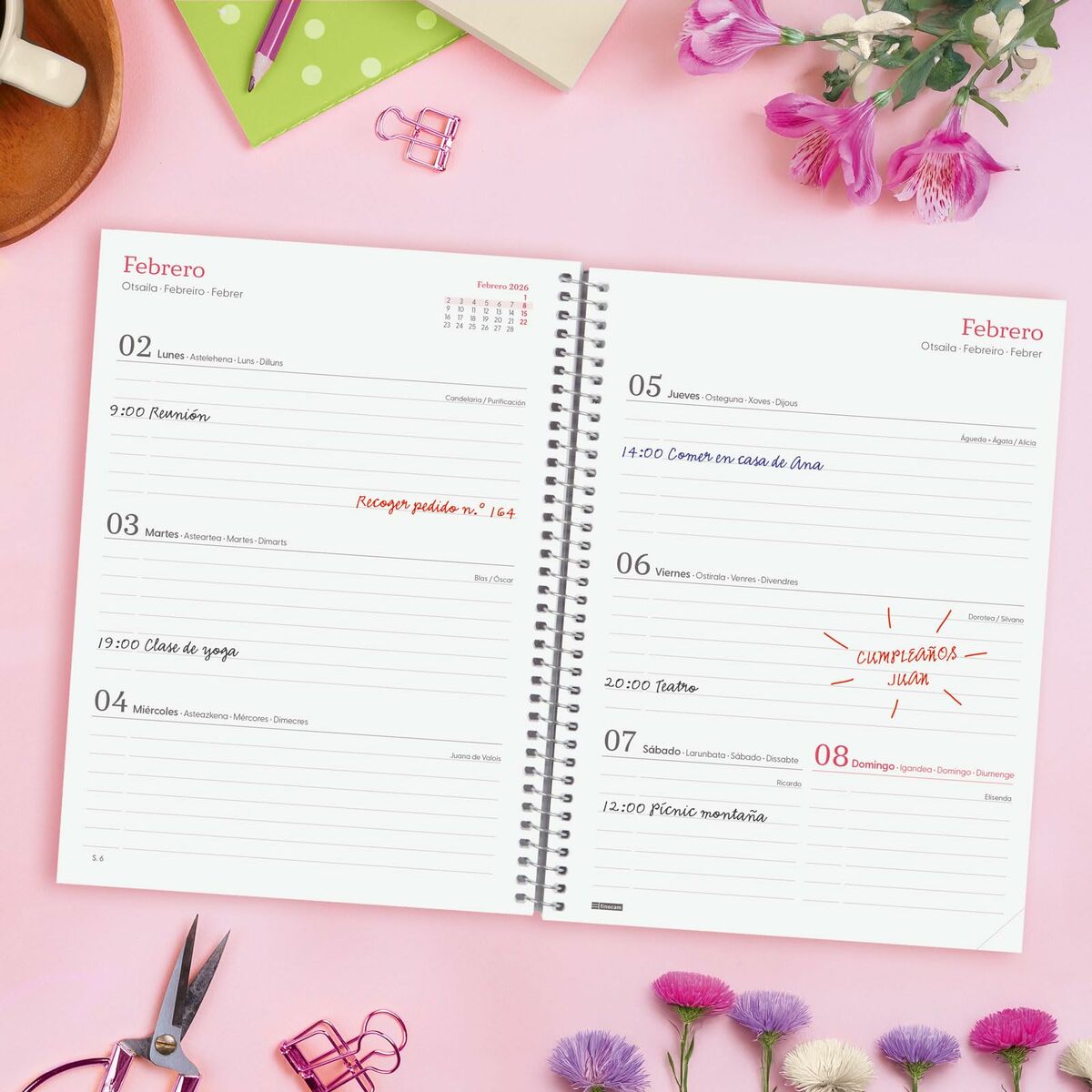 Agenda Finocam DESIGN COLLECTION Imposible A5 15,5 x 21,2 cm 2026