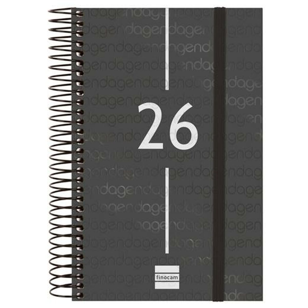 Agenda Finocam YEAR Negro 11,7 x 18,1 cm 2026