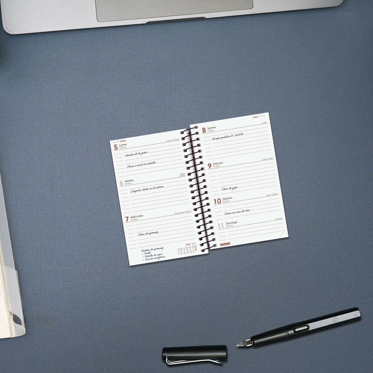 Agenda Finocam OPAQUE Naranja Mini 7,9 x 12,7 cm 2026