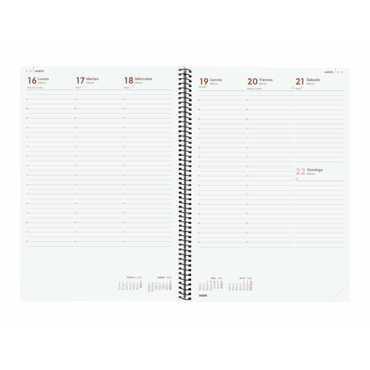 Agenda Finocam YEAR Negro A4 21 x 29,7 cm 2026