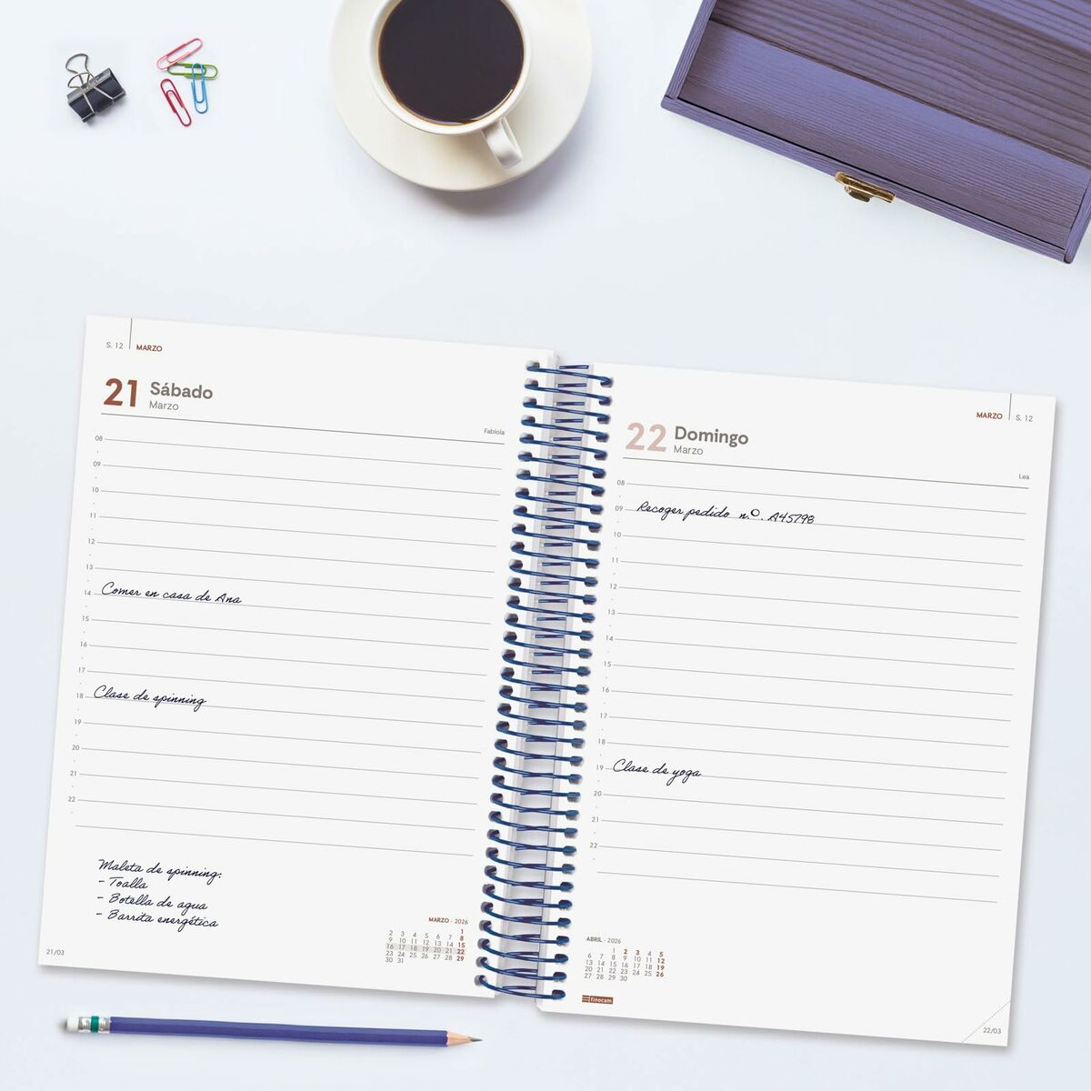 Agenda Finocam YEAR Azul A5 15,5 x 21,2 cm 2026