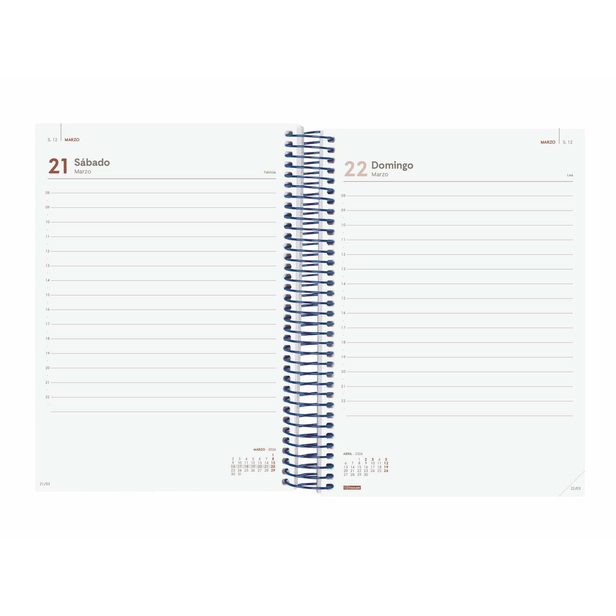 Agenda Finocam YEAR Azul A5 15,5 x 21,2 cm 2026