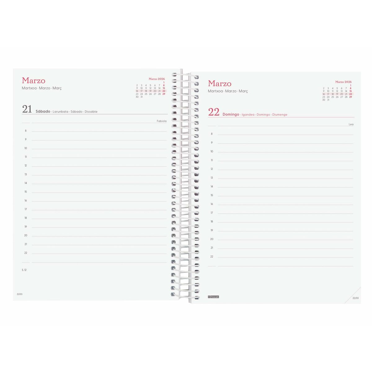 Agenda Finocam DESIGN COLLECTION Ahora A5 15,5 x 21,2 cm 2026