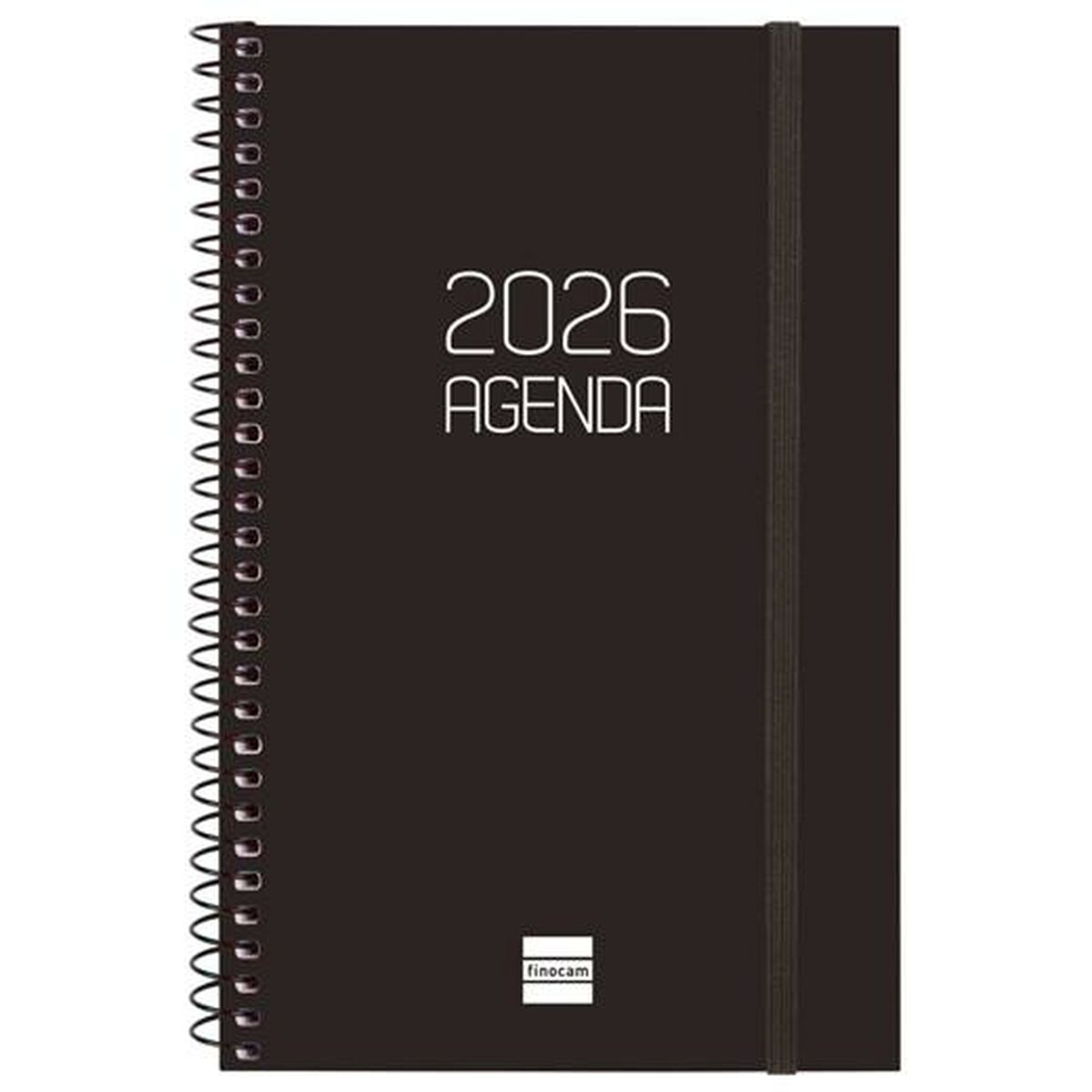 Agenda Finocam OPAQUE Negro 11,7 x 18,1 cm 2026