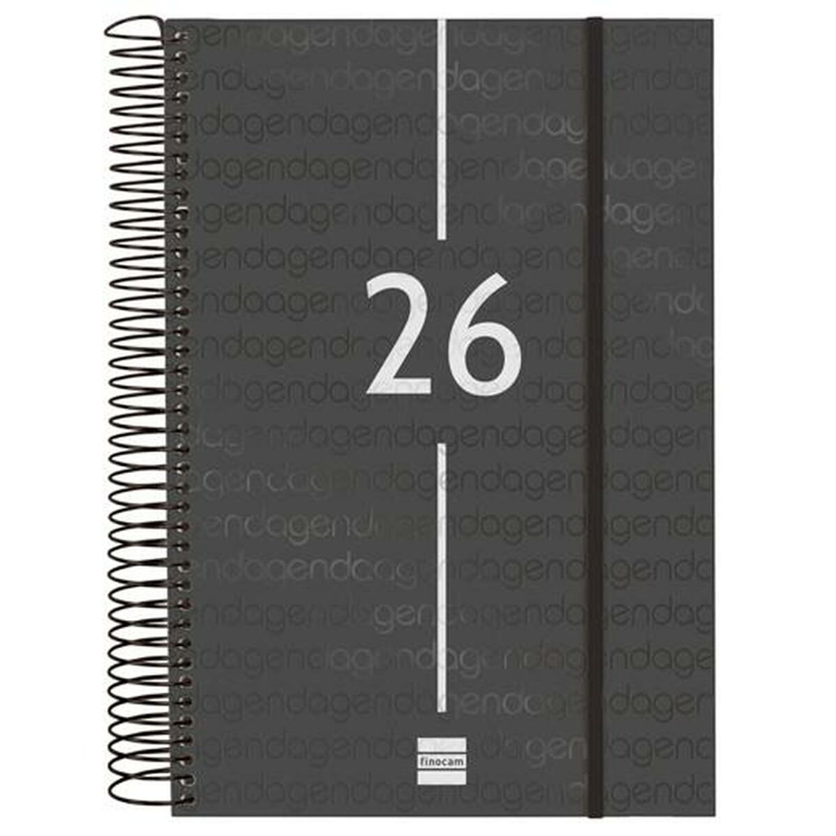 Agenda Finocam YEAR Negro 16,5 x 24,2 cm 2026