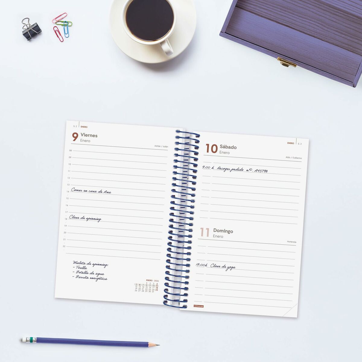 Agenda Finocam YEAR Azul 11,7 x 18,1 cm 2026