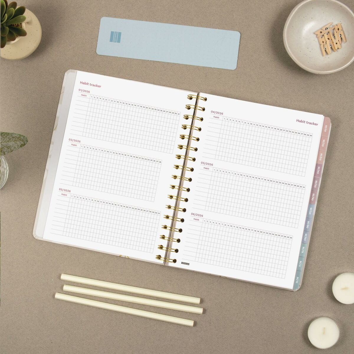 Agenda Finocam OPTIMAL Cuarto 15,5 x 21,5 cm 2026